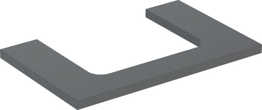 GEBERIT ONE benkeplate 750x470x30mm utskåret i midten hvit høykomprimert