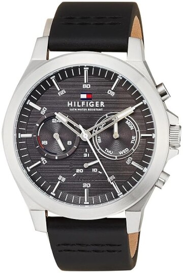 Tommy Hilfiger Herreklokke 1710521 Lance Grå/Lær Ø46 mm Tommy Hilfiger Herreklokke 1710521 Lance Grå/Lær Ø46 mm