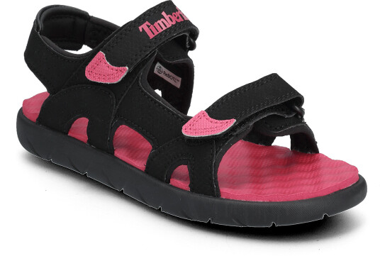 Timberland | Perkins Row Backstrap Sandal Black W Bright Pink | 18.5