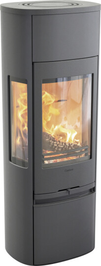 Contura 896 Style svart vedovn med sideglass og støpejernsdør Contura 896 Style svart vedovn med sideglass og støpejernsdør