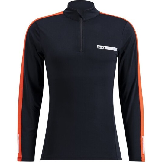Swix Roadline NTS Half Zip Baselayer Top M Black/Fiery Red
