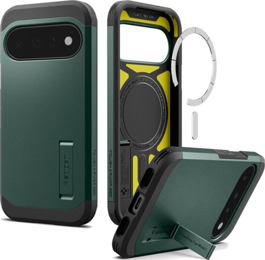 Spigen Tough Armor MagSafe Mobildeksel til Google Pixel 11 - Abyss Green