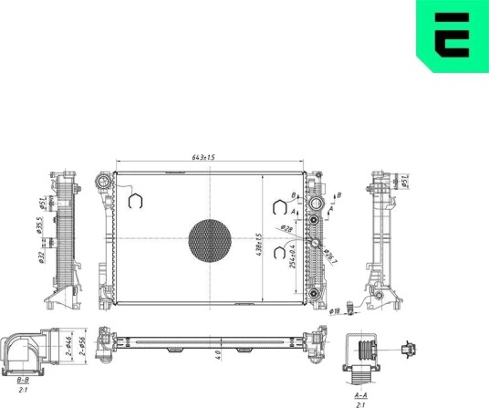 ERA 673046 Radiator motorkjøling