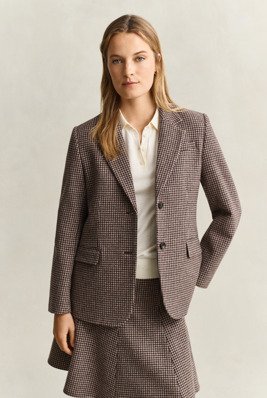 Gant Reg Houndstooth Blazer Brown 44 Gant Reg Houndstooth Blazer Brown 44