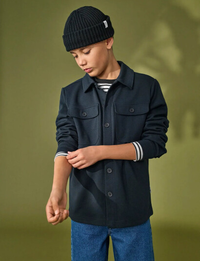 ONLY & SONS Osjnew Kodyl Overshirt Sweat Swt Noos Navy 170-176