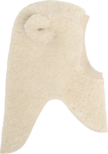 Huttelihut Balaclava Ears Wool Teddy - CEMENT - 52\2-4Y