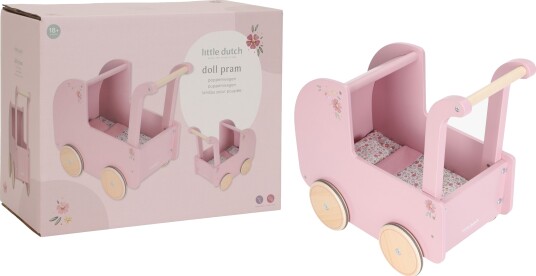Little Dutch Dukkevogn med Sengesett