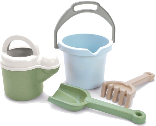 Dantoy BIO Plast Sandsett Bøtte Vannkanne Spade Rive 2+ År 4 Deler