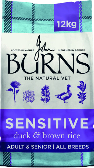 Burns Tørrfôr Adult Senior & Sensitive And & Brun Ris 2 X 12 kg