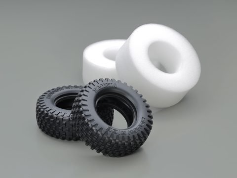 Tamiya 51717 BLOCK PIN R TIRES WITH INNER SPONGE 2PCS  BB-01