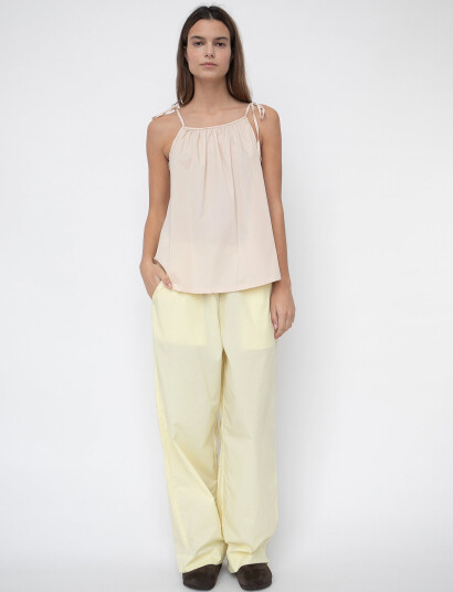 STUDIO FEDER Bella Pants - Poplin - Yellow - M STUDIO FEDER Bella Pants - Poplin - Yellow - M