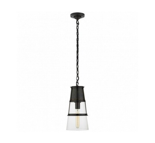 Robinson Medium Pendant Bronze/Clear Glass