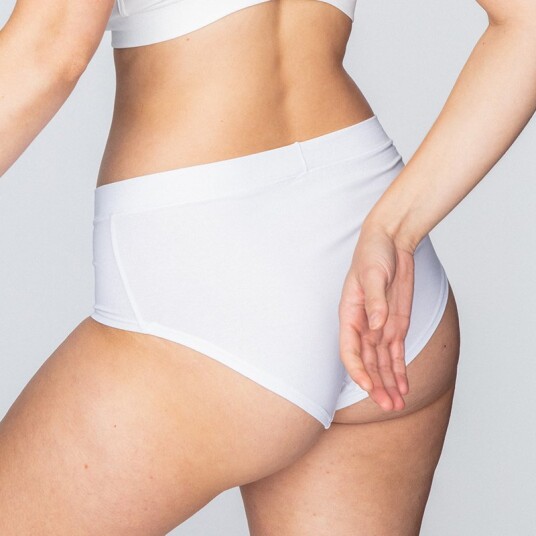 Pierre Robert Truse High Waist Bomull , Uten Strammende Strikk x1 - White S