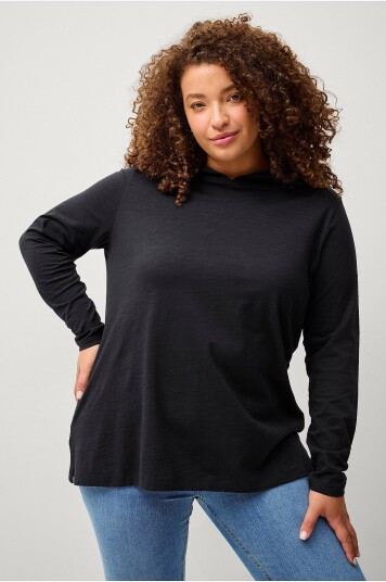 Ellos Plus Collection Collegegenser med hette Svart
