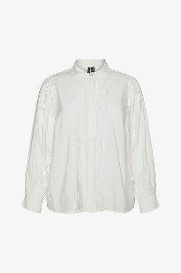 Vero Moda Curve - Bluse vmcDayma LS Shirt Wvn GA Cur - Hvit