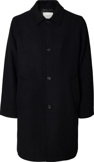 Selected Slmronnie Wool Blend Car Coat Noos   Black   L