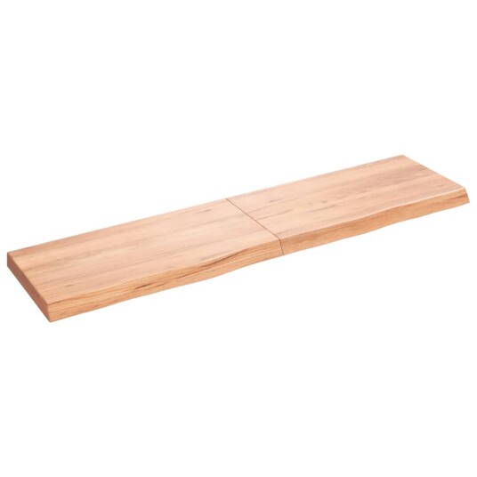 vidaXL Vegghylle lysebrun 160x40x6 cm behandlet heltre eik