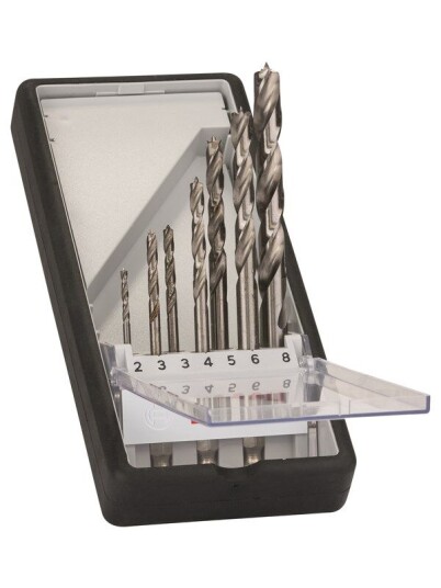 Bosch Robust Line Trespiralbor-sett 7 Deler 1/4" Seksantskaft for Bløtt Tre