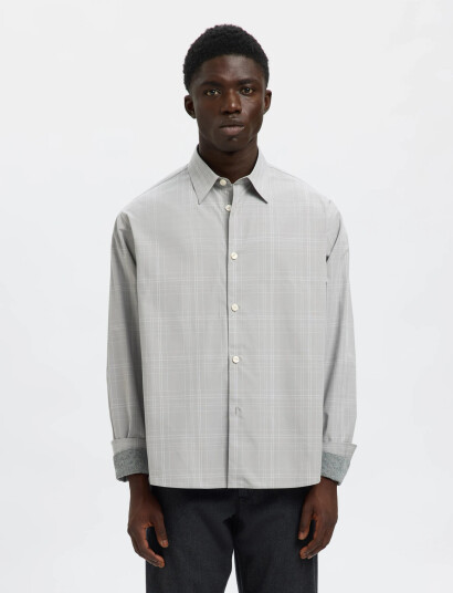 Selected Slhctmben Check Ls Shirt - Grey - XL Selected Slhctmben Check Ls Shirt - Grey - XL