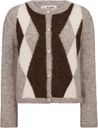 A View Alisa Knit Cardigan Beige XL A View Alisa Knit Cardigan Beige XL