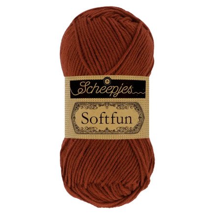 Scheepjes Softfun Garn Unicolor 2650 Rust Scheepjes Softfun Garn Unicolor 2650 Rust