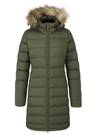 Rab Women's Deep Cover Down Parka Army XXS