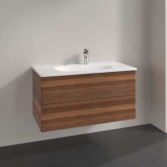 Villeroy & Boch  Antao Servantskap med 2 skuffer 98,8x49,6x50,4 cm m/lys Valnøtt