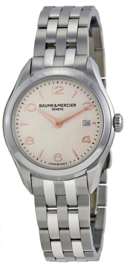 Baume & Mercier Dameklokke M0A10175 Clifton Sølvfarget/Stål Baume & Mercier Dameklokke M0A10175 Clifton Sølvfarget/Stål