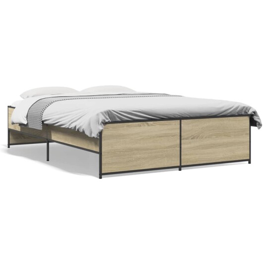  Sengeramme sonoma eik 120x200 cm konstruert tre og metall 8721102610837