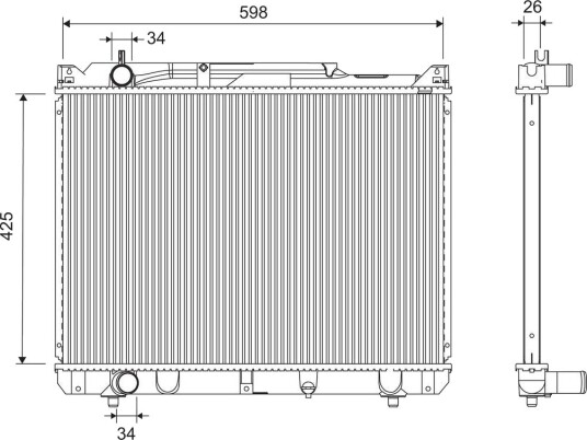 VALEO 701251 Radiator motorkjøling