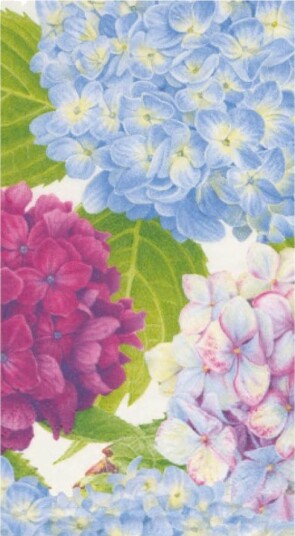 Caspari   Hydrangea Garden serviett 40x22 cm 15 stk blå