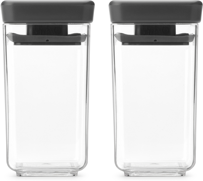 Brabantia TASTY+ stabelbar boks 2 deler 0,15 L Mørkegrå Brabantia TASTY+ stabelbar boks 2 deler 0,15 L Mørkegrå