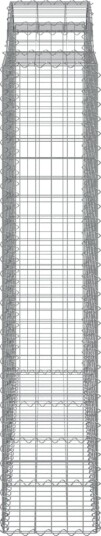 vidaXL Gabionkurver buede 2 stk 200x50x200/220 cm galvanisert jern vidaXL Gabionkurver buede 2 stk 200x50x200/220 cm galvanisert jern