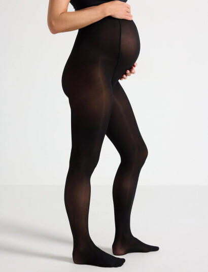 Lindex Tights 50 Den 2-P Mom Super St - Black - S