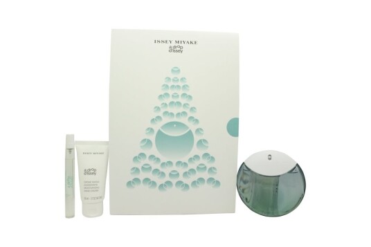 Issey Miyake A Drop D'Issey Gavesett 90 Eau De Parfum Spray + 50ml Håndkrem 10ml Veskespray