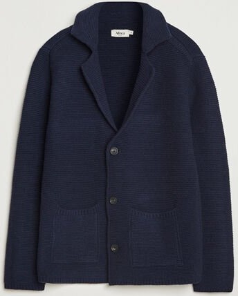 Altea Wool Cardigan Jacket Navy Altea Wool Cardigan Jacket Navy