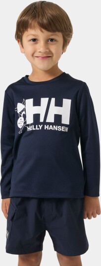 Helly Hansen HH Tech Graphic Long Sleeve Overdel Barn Marineblå 92