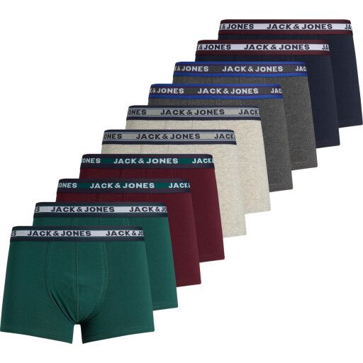 Jack & Jones Jacsolid Trunks 10 Packs Noos - Grey - XXL Jack & Jones Jacsolid Trunks 10 Packs Noos - Grey - XXL