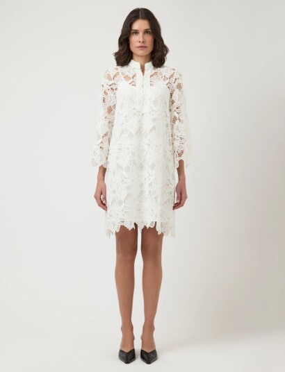 YAS Yasgala 7/8 Lace Dress Show White 36 YAS Yasgala 7/8 Lace Dress Show White 36