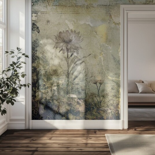 Tapet Vintage Blomsterdesign Tapet Vintage Blomsterdesign