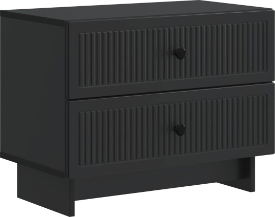  Nattbordskap med skuff Svart 62 x 34,5 x 47,5 cm Konstruert tre
