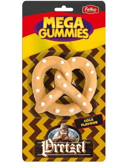Sweet & Candy Mega Gummies German Pretzel Vingummi Saltkringle med Colasmak 120 gram