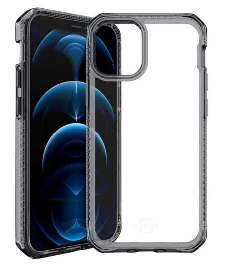 Itskins Hybrid // Clear - Baksidedeksel For Mobiltelefon - Termoplast-Polyuretan (Tpu), Optical-Grade Polycarbonate - Svart, Gjennomsiktig - For Apple Iphone 12 Pro Max Itskins Hybrid // Clear - Baksidedeksel For Mobiltelefon - Termoplast-Polyuretan (Tpu), Optical-Grade Polycarbonate - Svart, Gjennomsiktig - For Apple Iphone 12 Pro Max