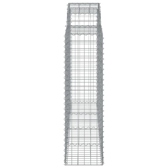 Gabionkurver buede 50 stk 200x50x140/160 cm galvanisert jern Gabionkurver buede 50 stk 200x50x140/160 cm galvanisert jern