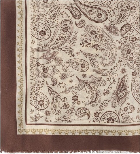 Mango - Skjerf Foulard Paisley - Brun
