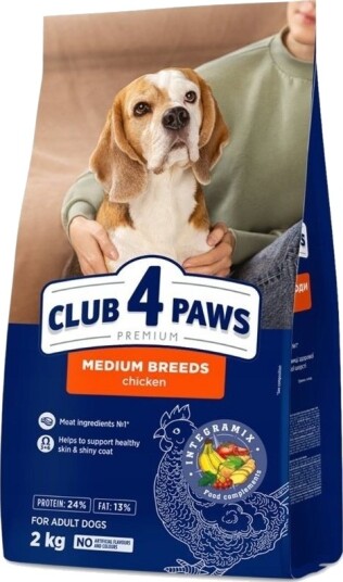 Club4Paws Ex Medium Tørrfôr 2 kg