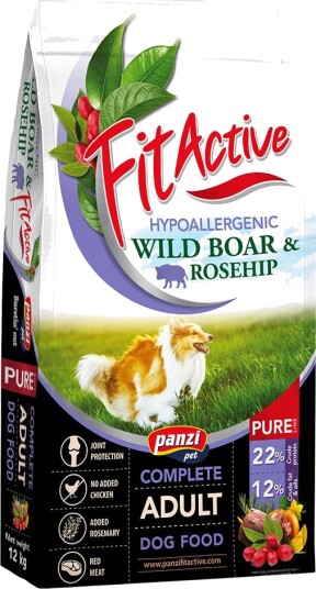 Fitactive Tørrfôr Hypoallergenic Pure Villsvin Og Nype 2 X 12 kg