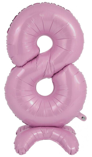 Ballongkungen AB Tallballong med Stativ Pastellrosa - Tallet 8