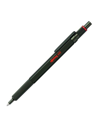 Rotring rOtring 6 Ballpoint Pen Medium Point Svart Ink Grønn Barrel with Non-Slip Knurled Grip Refillable Rotring rOtring 6 Ballpoint Pen Medium Point Svart Ink Grønn Barrel with Non-Slip Knurled Grip Refillable