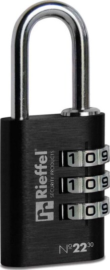 Rieffel Hengelås Med Kodelås (30 mm) Svart